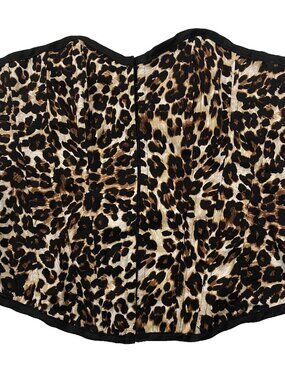 ROCKABILLY Mob Wife Leopard Print Grunge Lace Up Corset 40 Edgy Pin Up Glam Y2K